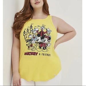 3 for $30 TORRID NWT DISNEY MICKEY & FRIENDS TANK - TRIBLEND JERSEY YELLOW